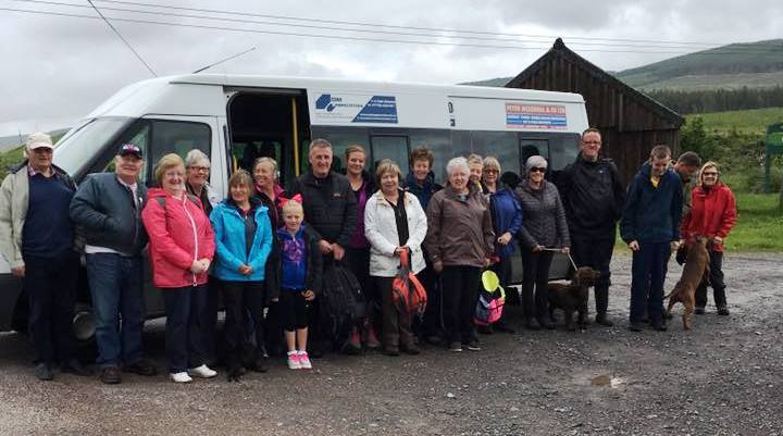 gathering for a sponsored walk