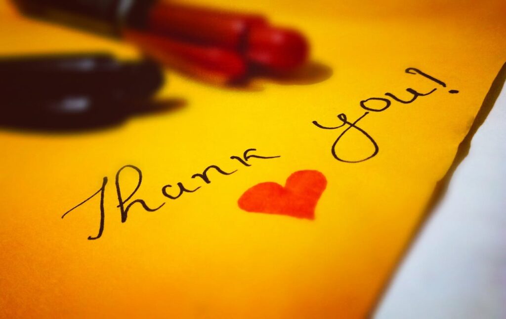 Thanks You image by Raj Vaishnaw on pexels
